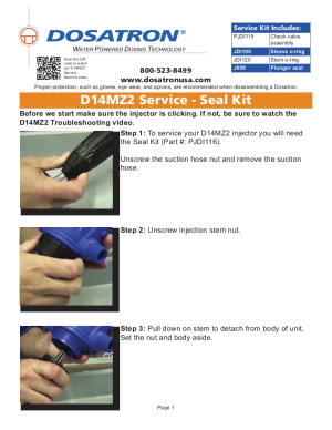 SERVICE STEPS FOR SEAL KIT