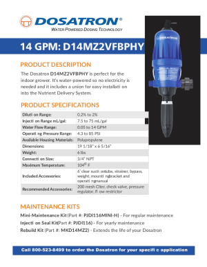 SPECIFICATION SHEET