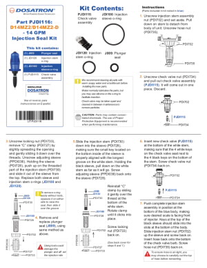 SEAL KIT INSTRUCTIONS